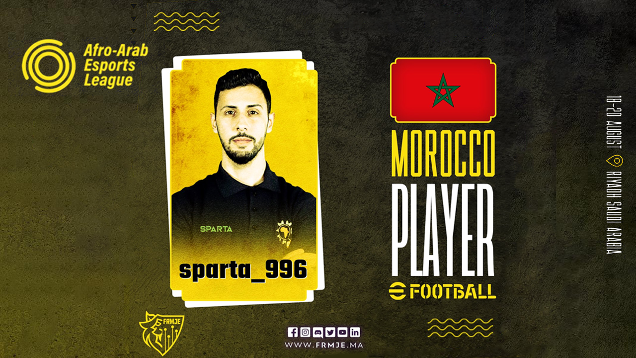 Moroccan eFootball Champion Competes in Afro-Arab Tournament - First