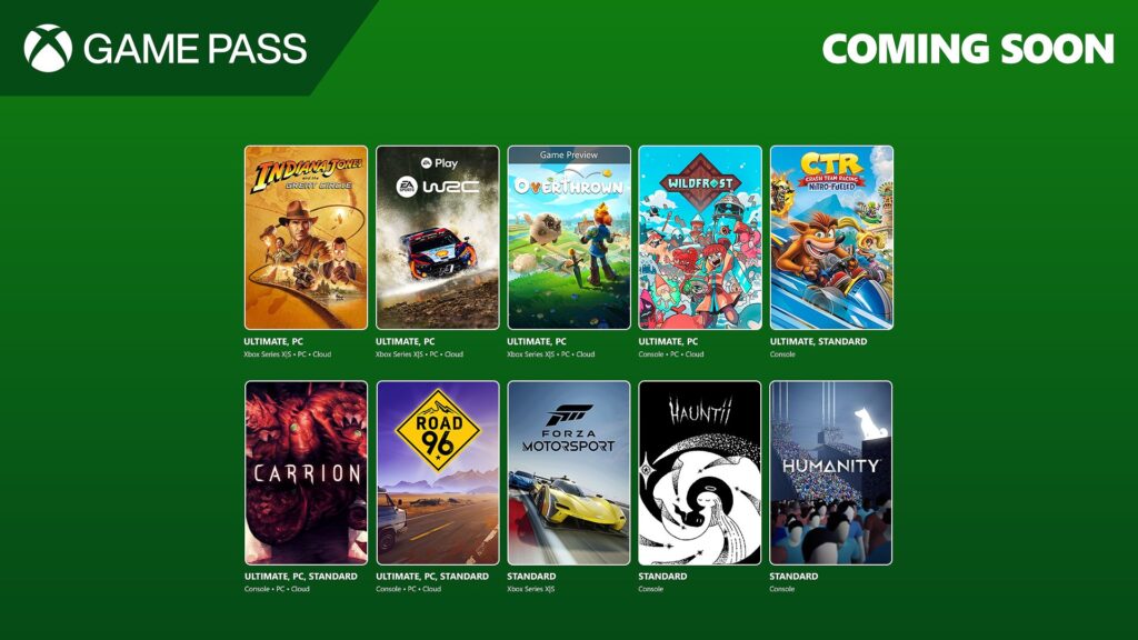 Xbox Game Pass December 2024 lineup